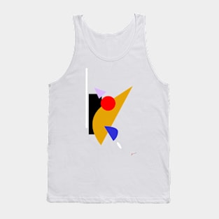 Abstract Composition I White Tank Top